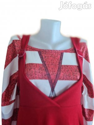 Csinos, Piros Kantáros Szoknya Két Zsebbel Méret: XL-2XL.Kód: SZKR 212