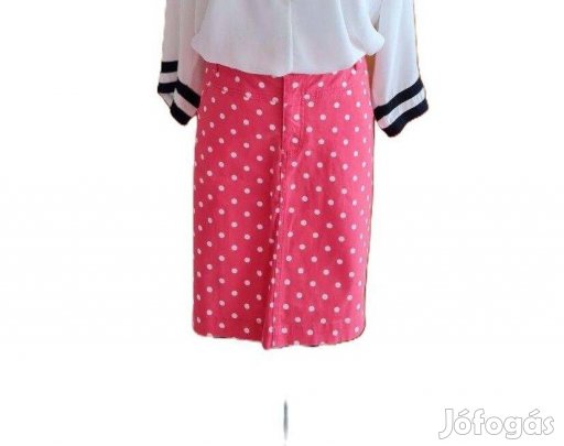 Csinos, Rózsaszín Fehér Pöttyös Szoknya. Méret: 46 SZKR 218