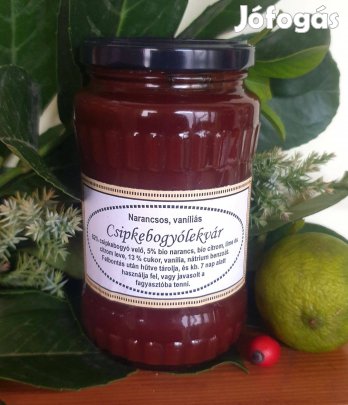 Csipkebogyólekvár, kb. 3,5 dl, ajándéknak is. Újszegeden