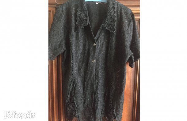 Csipkés fekete női ing