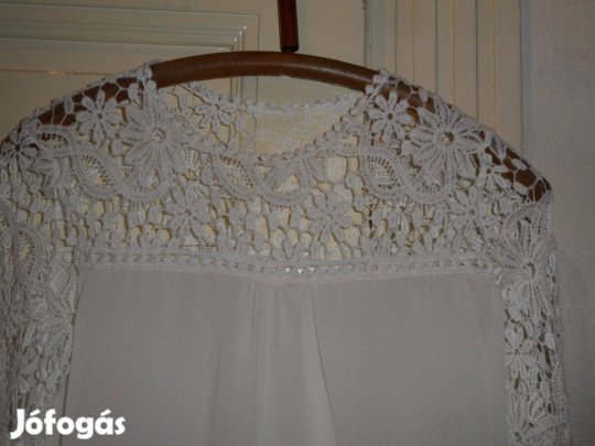 Csipkés női fehér felső, tunika ( M-es )