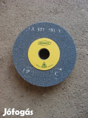 Csiszoló korong 125x20x20 mm-es, 60-as szemcsével, hazai,szürk