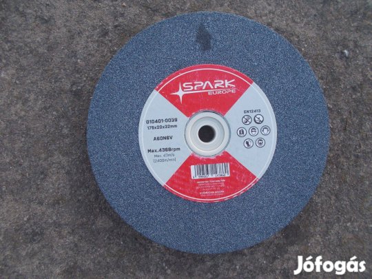 Csiszoló korong 175x20x32/16 mm-es szűkítéssel,szürke, 60 szemcse