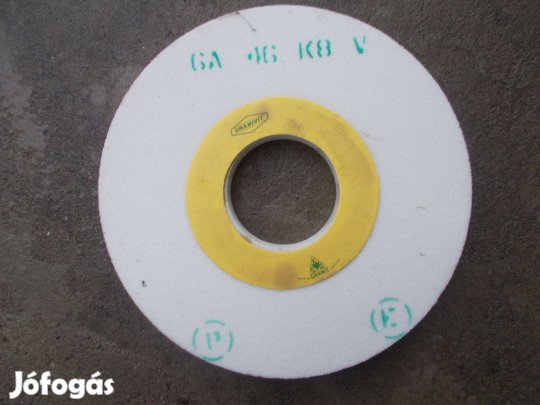 Csiszoló korong 250x32x76 mm-es, fehér, 46-os szemcse