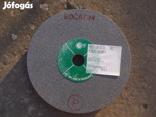 Csiszolókő, korong 400x40x40 mm-es, szürke,60-as szemcse