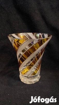 Csiszolt Cseh régi üveg pohár
