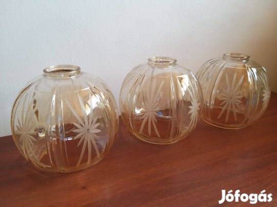 Csiszolt füstüveg lámpabúrák , alul-felül nyitott