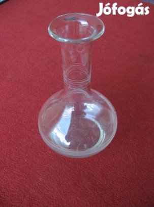 Csiszolt kínáló, címeres üvegpalack - 0,3 l