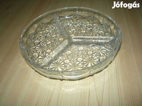 Csiszolt üveg, osztott kínáló Új!