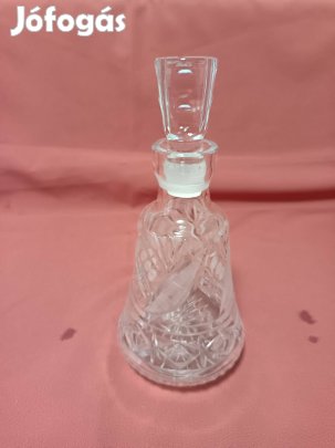 Csiszolt üveg kiöntő ital tartó eladó !
