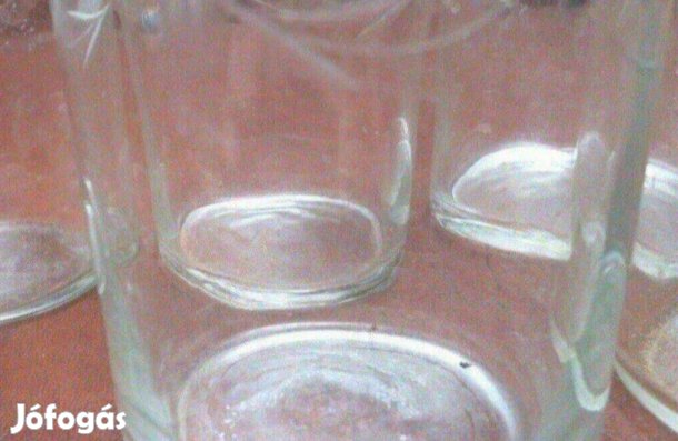 Csiszolt üveg pohár készlet 6 db