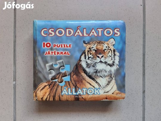 Csodálatos állatok lapozgatós puzzle kirakó játék