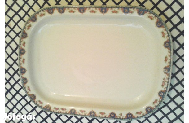 Csodálatos négyszögletes csehszlovák nehéz porcelán tál 3850,-Ft