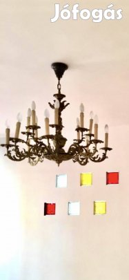 Csodas 100 éves antik bronz csillar 