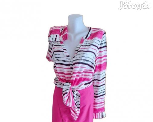 Csodás, Pink Fehér Fekete átmenetes Blúz, Modell: 2026/ IN 75