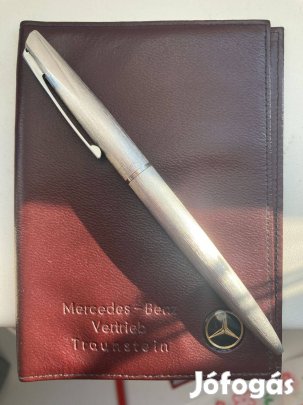 Csodás ezüstözött szálhúzott Waterman Concorde félfordítós golyóstoll