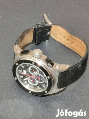 Csodaszép és különleges (fekete ezüst színű) Blade kronográf karóra