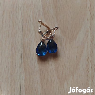 Csodaszép kék köves fülbevaló Új