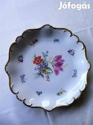 Csodaszép nagy aranyozott porcelán tál Ilmenau Graf von Henneberg