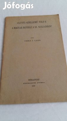 Csóka J. Lajos Kelemen Krizosztomnak dedikált kötete. Clunyi