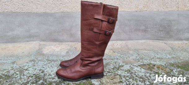 Csokibarna Marc goretexes msz bundás női bőrcsizma - 40-es