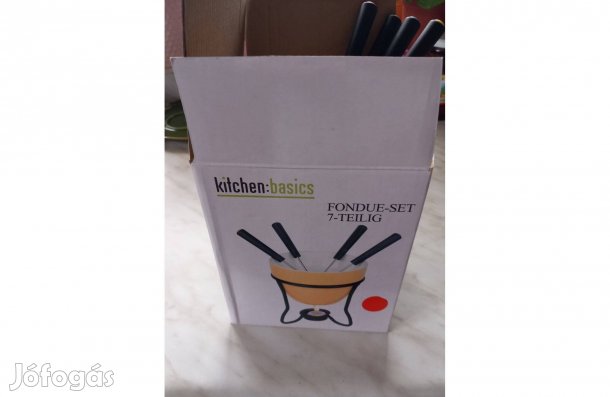 Csokoládé Fondue (fondü) készlet, 16 cm magas - Új