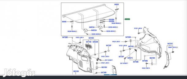 Csomagtér roló LEXUS RX300 2016-2021 64910-48141CO/PN eladó