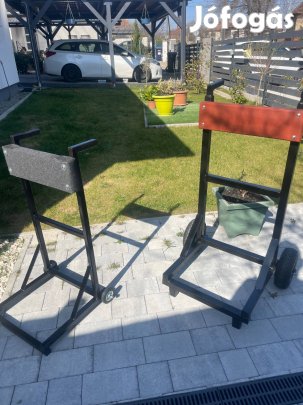 Csónakmotor tartó bak, gurulós