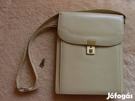 Csontszínű vállra akasztható régi retro táska válltáska