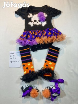 Csontváz jelmez, baby halloween jelmez, új 1-2 év M200