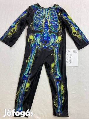 Csontváz jelmez, halloween jelmez 3-4 év AH308