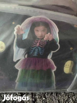 Csontvázas kislány jelmez