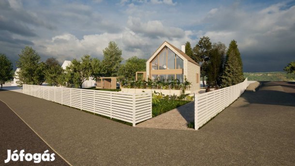 Csopak Öreghegyen sík saroktelek kis nyaralóval, építési engedéllyel