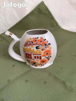 Csőrös porcelán gyógyvizes ivópohár, új