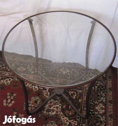 Csővázas üvegasztal