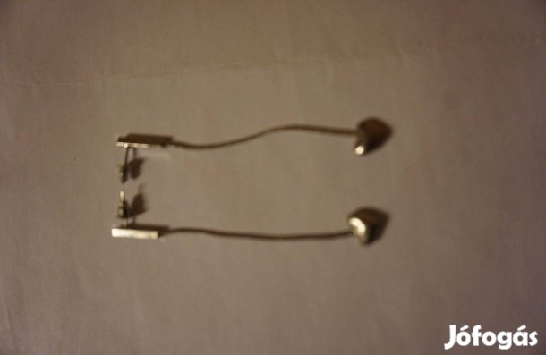 Csüngő aranyozott szivecske bedugós fülbevaló kislánynak eladó