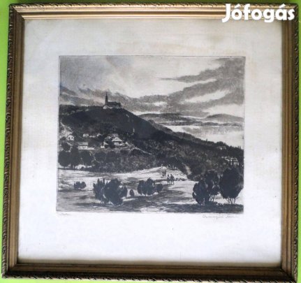 Csurgói Máté: Tihany (rézkarc)