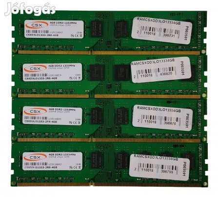 Csx 16GB (4x4GB) DDR3 1333MHz memória