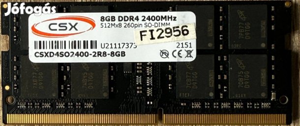 Csx 8GB DDR4 Sodimm notebook memória RAM