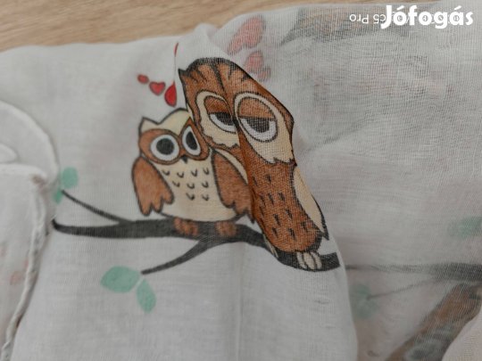 Cuki baglyos viszkóz női légies sál kendő