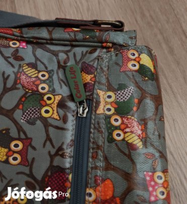Cuki bagylos női spotos táska kis hibával