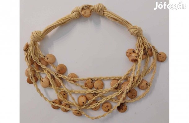 Cuki citromsárga női fonott nyaklánc