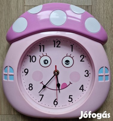 Cuki gomba fali óra mozgó szemekkel kb. 25x30cm