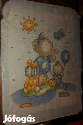 Cuki macis meleg plüss pléd. 145x100 cm