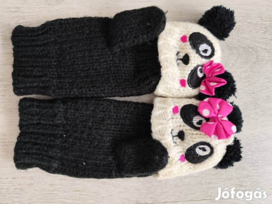 Cuki pandamaci, panda macis kislány kesztyű - kb. 6-8 év