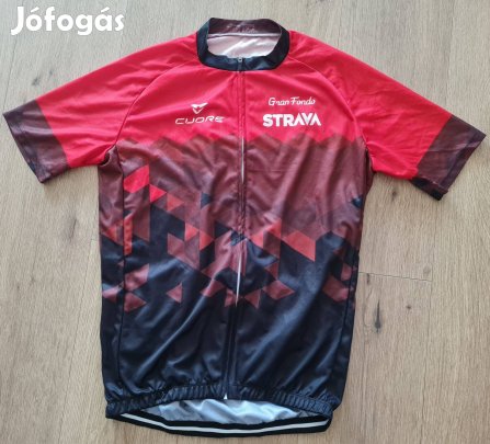 Cuore Strava piros rövidujjú kerékpáros biciklis férfi mez XXL 2XL