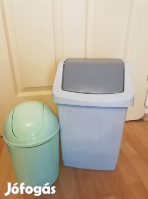 Curver minőségi szemetes ledobó billenős kuka és egy kisebb együtt