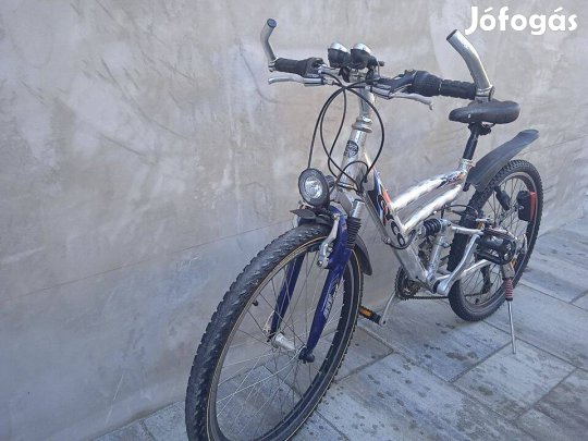 Cyco 24"-os aluvázas teleszkópos, MTB kerékpár jól felszerelve!