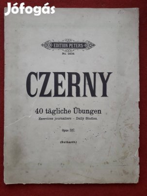 Czerny: 40 napi etüd Op.337. zongora kotta