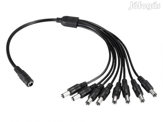 DC Táp 8-as Y Elosztó Adapter Kábel pl. LED szalag -hoz (_)